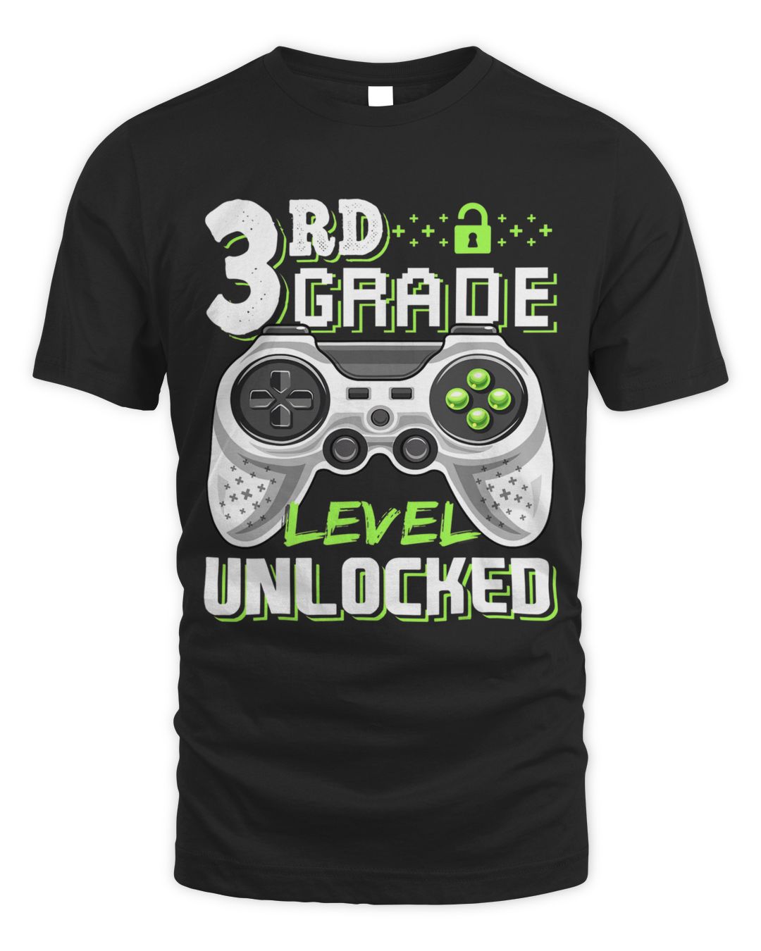 3rd grade level unlocked video game back to school boys shirt rugung